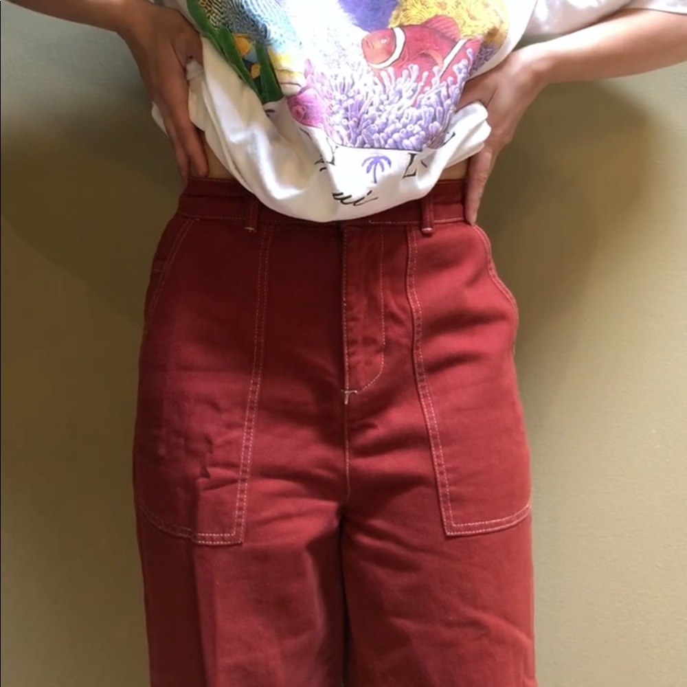 WIDE LEG FUNKY RED PANTS!!!